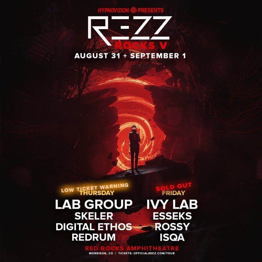 Rezz Rocks V flyer with Skeler announcement sourced from Twitter 