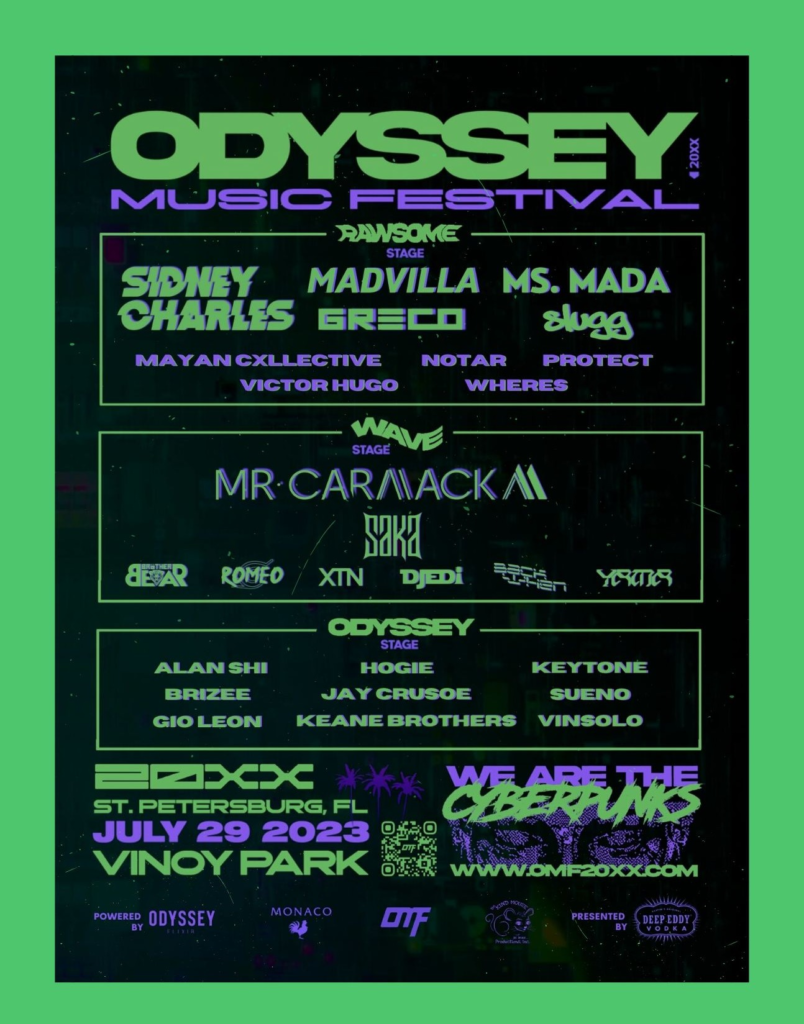 Odyssey Music Festival 2023 line-up poster 