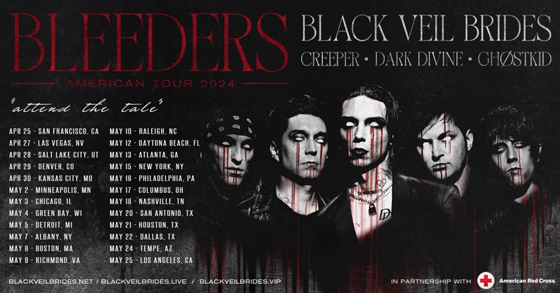 North America 2024 Creeper tour flyer